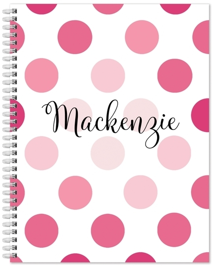 Polka Dot Spiral Notebook
