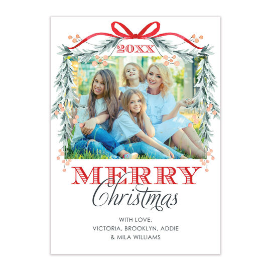 Glorious Garland Holiday Photo Cards