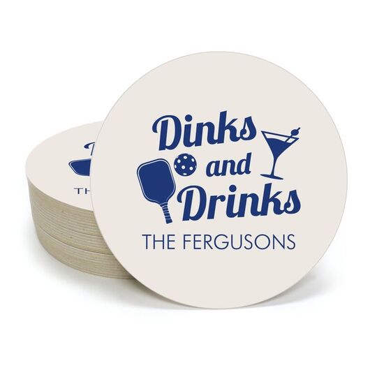 Fun Dinks and Drinks Round Coasters