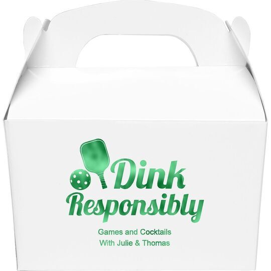 Dink Responsibly Gable Favor Boxes