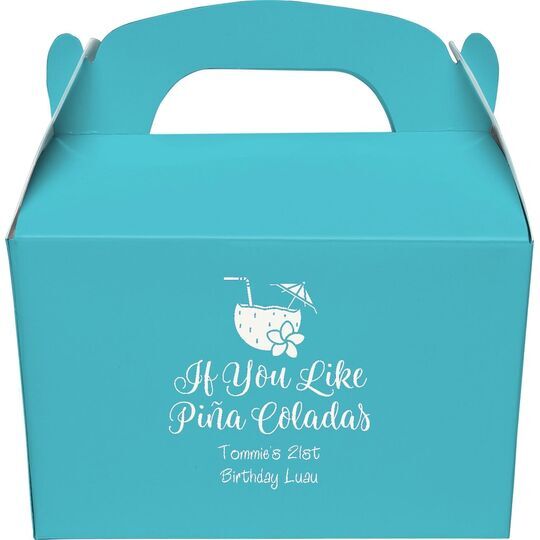 If You Like Pina Coladas Gable Favor Boxes