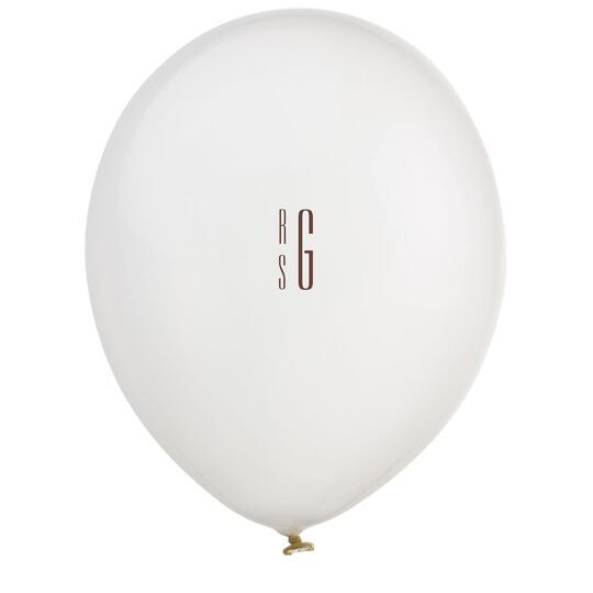 Your Skinny Stacked Initials Latex Balloons