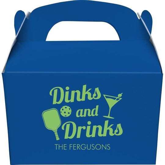 Fun Dinks and Drinks Gable Favor Boxes