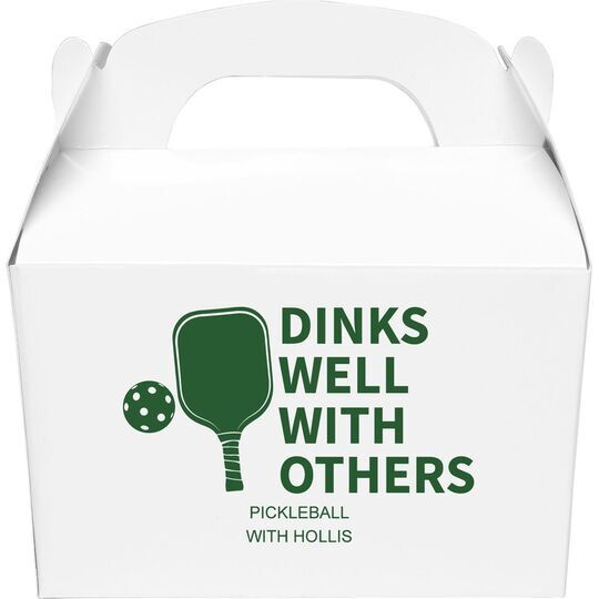 Dinks Well With Others Gable Favor Boxes