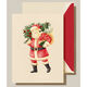 Classic Santa Folded Holiday Cards - Raised Ink Image 1 of 3