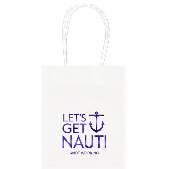 Let's Get Nauti Anchor Mini Twisted Handled Bags