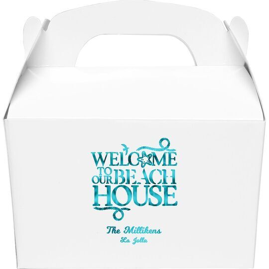 Beach House Gable Favor Boxes