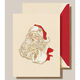 Engraved Santa Claus Wink Boxed Folded Christmas Cards Image 1 of 3