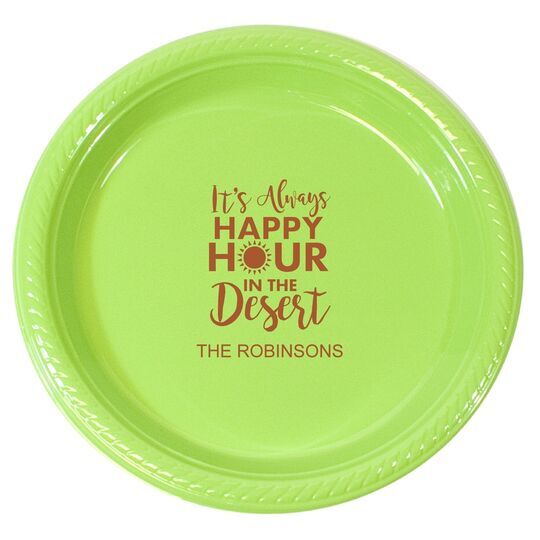 Happy Hour in the Desert Plastic Plates