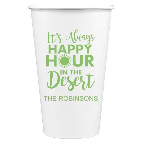 Happy Hour in the Desert Paper Coffee Cups