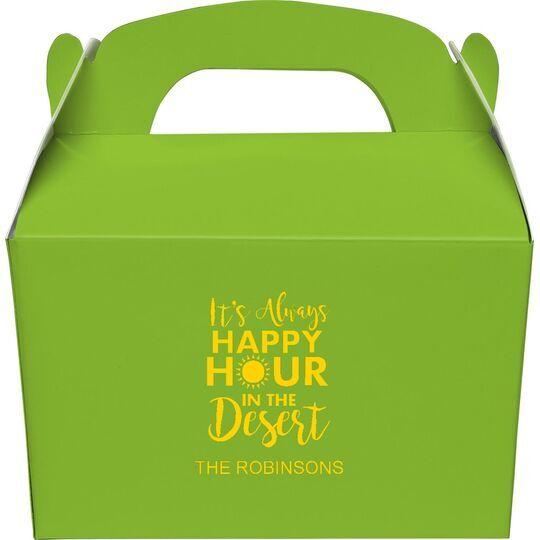 Happy Hour in the Desert Gable Favor Boxes