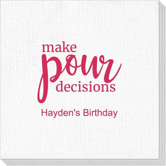 Make Pour Decisions Deville Napkins