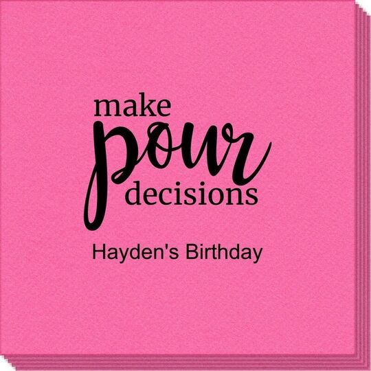 Make Pour Decisions Linen Like Napkins