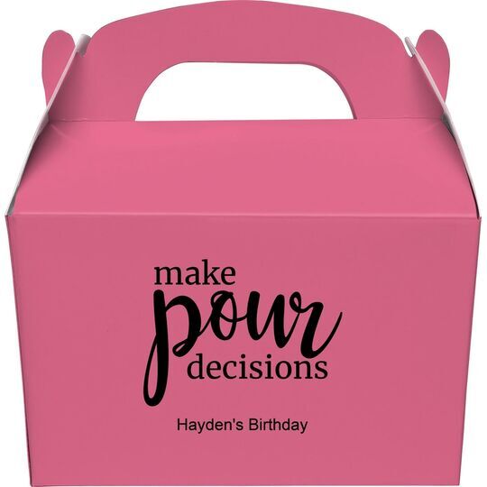 Make Pour Decisions Gable Favor Boxes