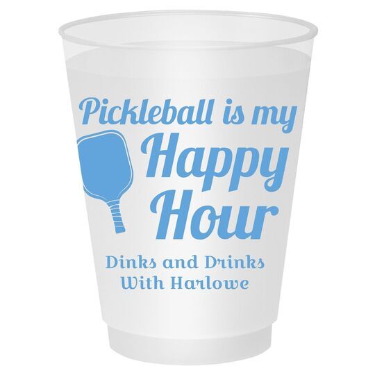 Pickleball Is My Happy Hour Shatterproof Cups
