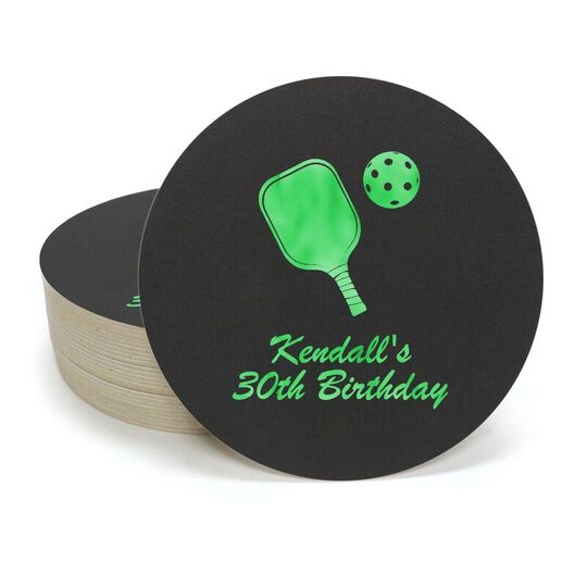 Pickleball Paddle Round Coasters