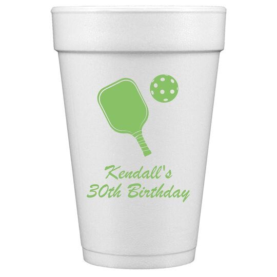 Pickleball Paddle Styrofoam Cups