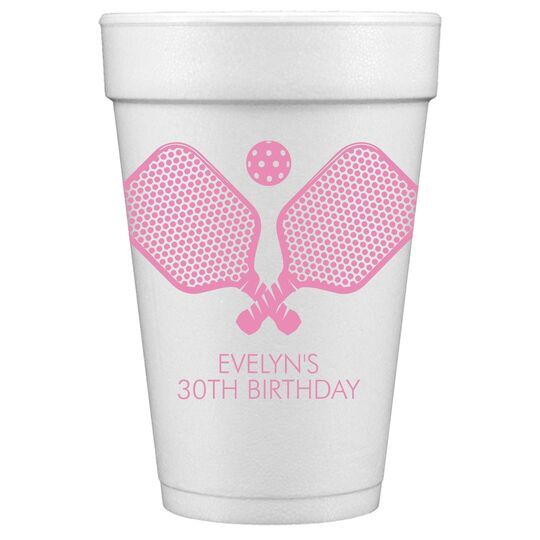 Pickleball Paddles Styrofoam Cups