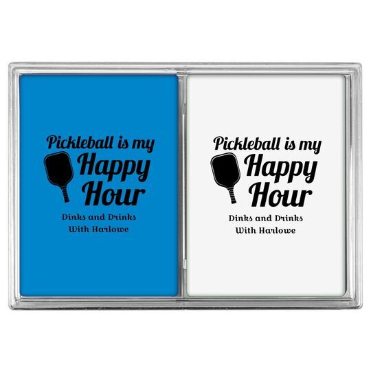 Pickleball Is My Happy Hour Double Deck Playing Cards