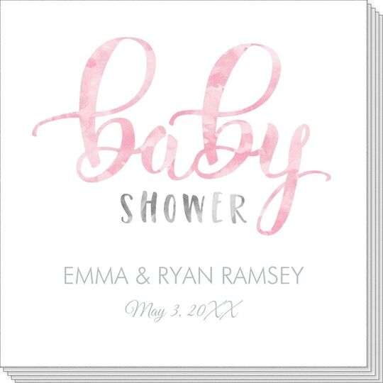 Pink Baby Shower Napkins