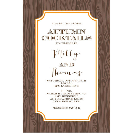 Wood Grain Invitations