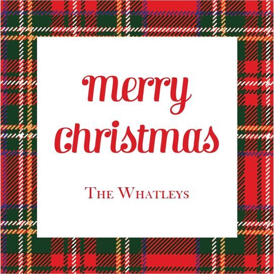 Holiday Plaid Enclosure Cards