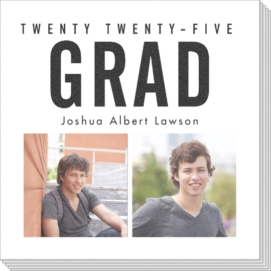 Proud Graduation Photo Beverage Napkins