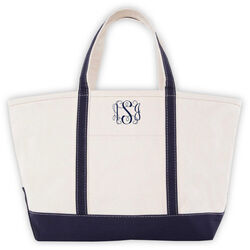 Personalized Navy Large Boat Tote