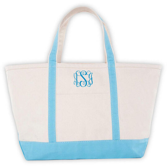 Personalized Baby Blue Large Classic Tote