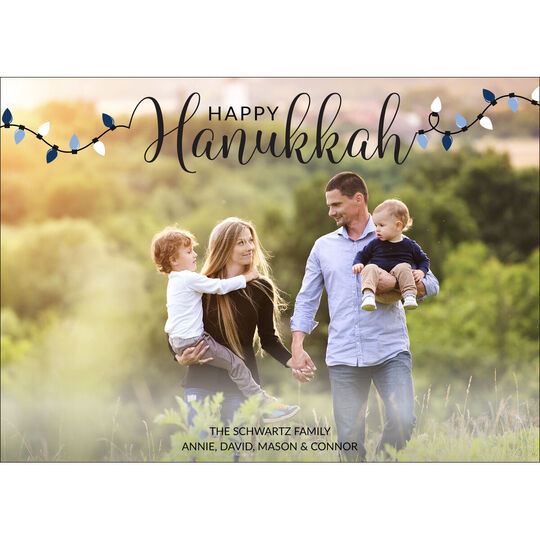 Haunkkah Lights Holiday Photo Cards