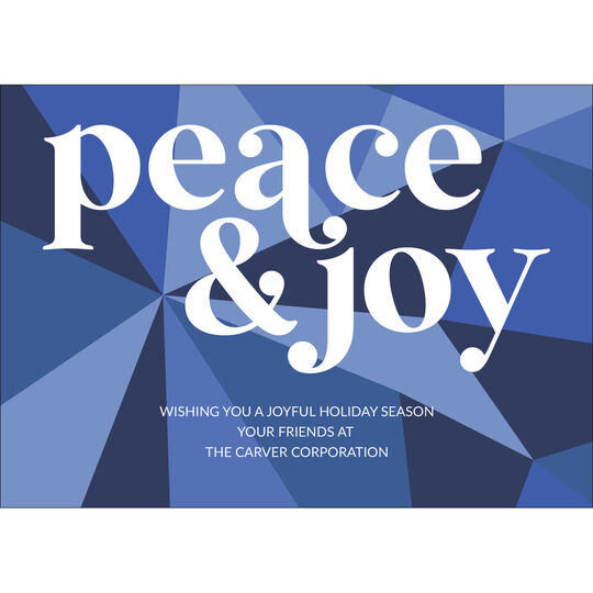 Peace and Joy Flat Holiday Cards