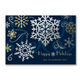 Stylish Snowflakes Happy Holidays Folded Cards Image 1 of 3