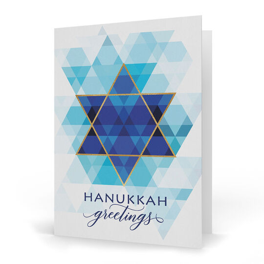 Beautiful Star of David Folded Hanukkah Cards