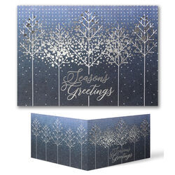 Silvery Winter Locale Folded Holiday Cards