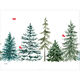 Winter Birds and Trees Tri-Fold Holiday Cards Image 2 of 4