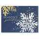 Seasons Greetings Snowflakes Folded Holiday Cards Image 1 of 3