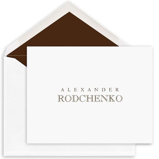 Full Name Folded Note Cards