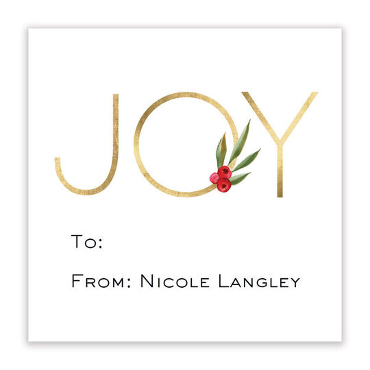 Berry Joy Square Gift Stickers