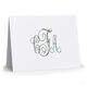 Cursive Monogram Folded Note Cards Image 3 of 4
