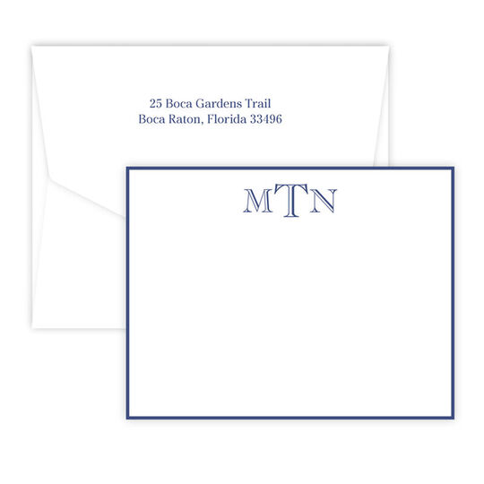 From The Desk Of Personalized Flat Cards - Raised Ink Stationery