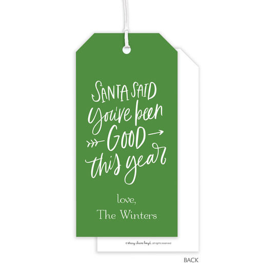 Santa Said Large Hanging Gift Tags