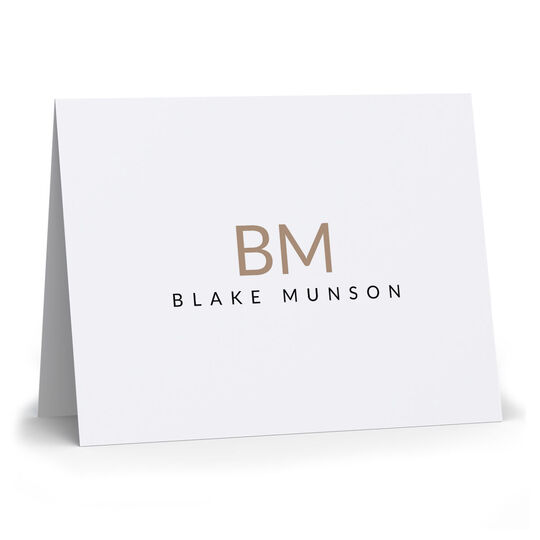Epic Initials Folded Note Cards