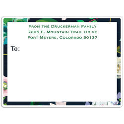 Floral Border Shipping Labels