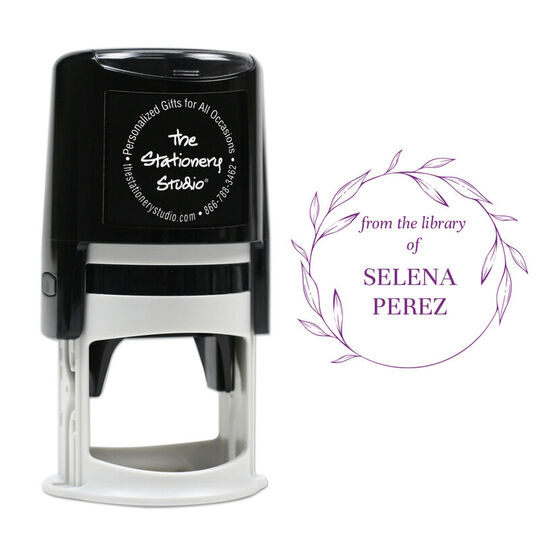Vine Library Self-Inking Book Stamp