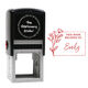 Floral Stem Self-Inking Book Stamp Image 1 of 4