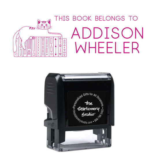 Wheeler Rectangular Self-Inking Book Stamper