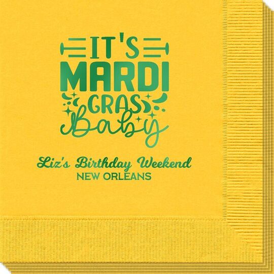 It's Mardi Gras Baby Napkins