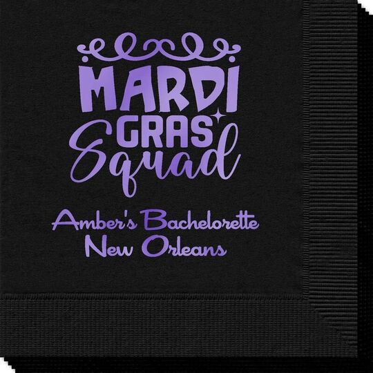 Mardi Gras Squad Napkins