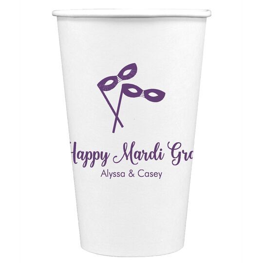 Masquerade Masks Paper Coffee Cups