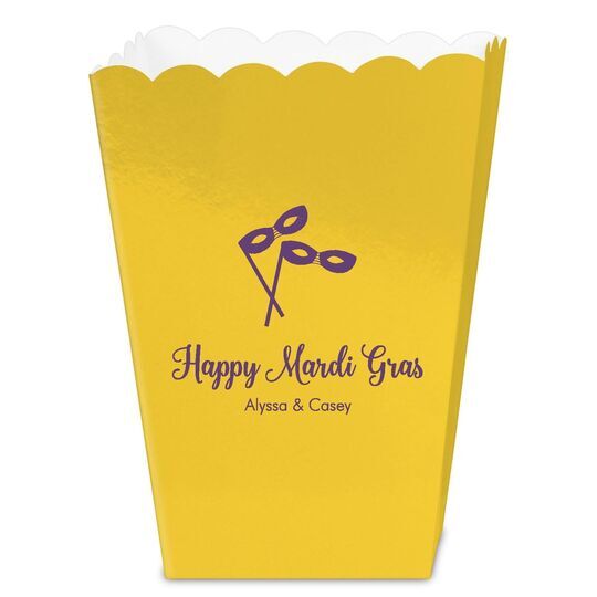 Masquerade Masks Mini Popcorn Boxes